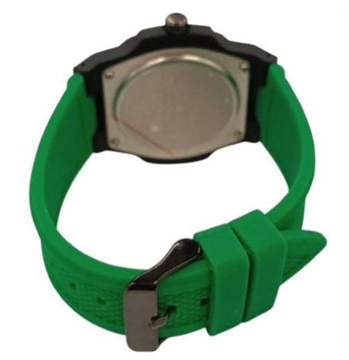 Accessories - Clasico Mens Ladies Water Resistant Arabic Square Dial Green Rubber Strap Watch