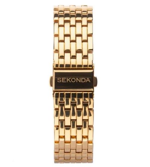 Accessories - Sekonda Mens Fashion White Dial Gold Plated Bracelet Watch 1610