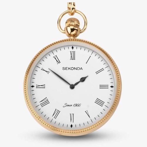 Accessories - Sekonda Classic Gold Plated & Brass Chain Pocket Watch 1793