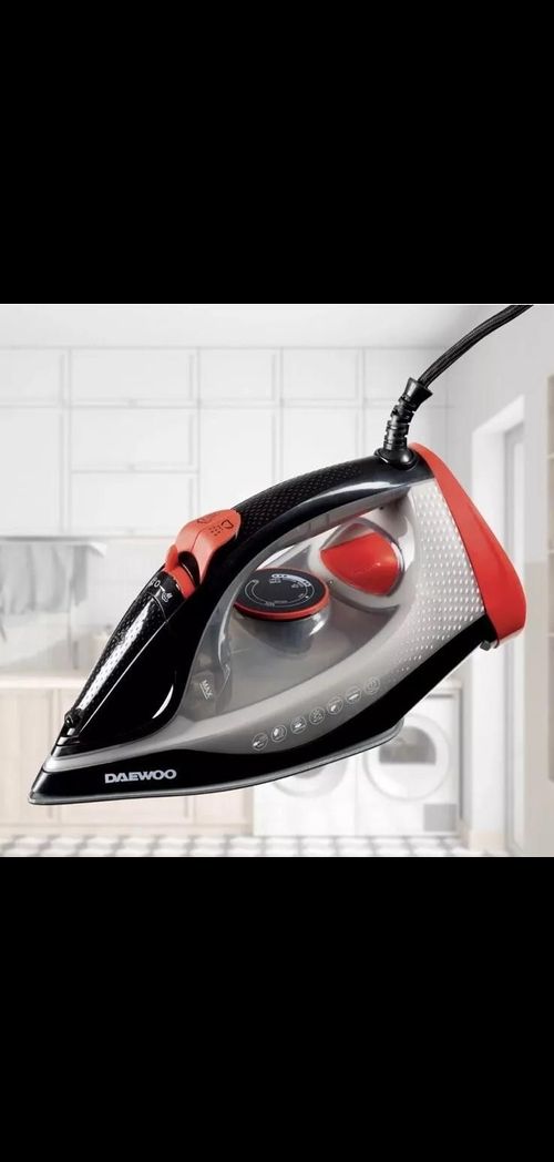 Kitchen Appliances - Daewoo Ultra Glide Iron, 2600W Steam Iron With Ceramic Soleplate, High Burst Steam And Precision Tip