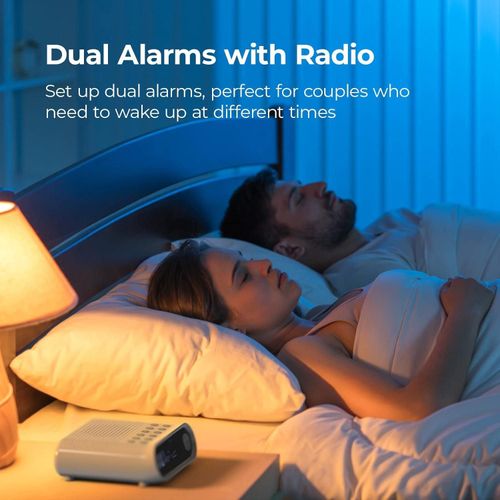 Electronics - I-box Sunrise Bedside Alarm Clock With DAB Radio - White