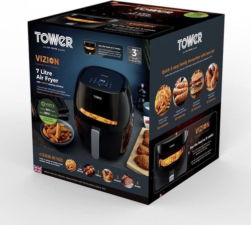 Kitchen Appliances - Tower Vortx Vizion Digital Air Fryer 7L With Rapid Air Circulation