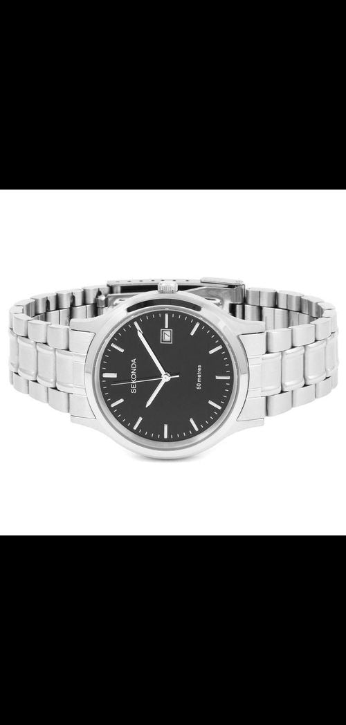 Sekonda Mens Dated Basic Classic Style Stainless Steel Bracelet Watch 3730-Luxore