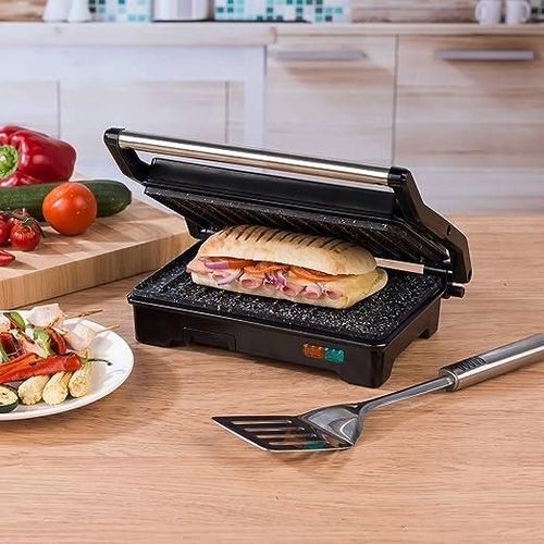 Salter MegaStone Fold-Out Health Grill & Panini Maker - EK2384MG-Luxore