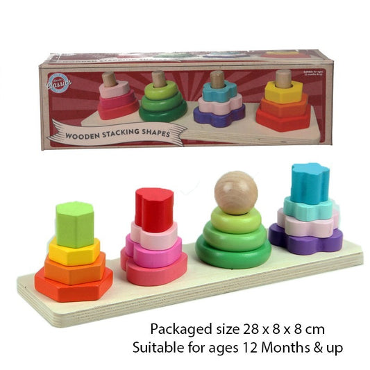 Wooden Stacking Shape Tower