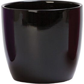 Raven Black Ceramic Oxford Plant Pot (Pack of 4)