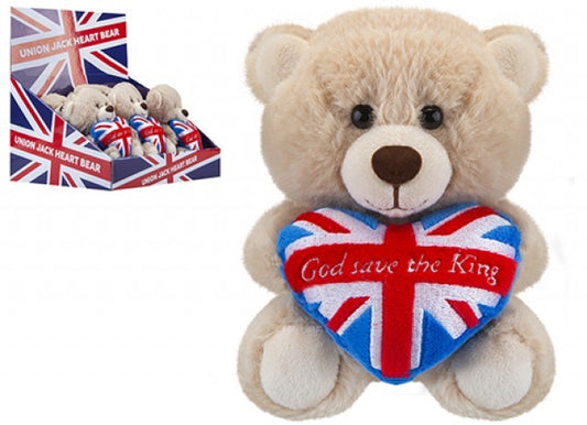 God Save The King Union Jack Heart Bear