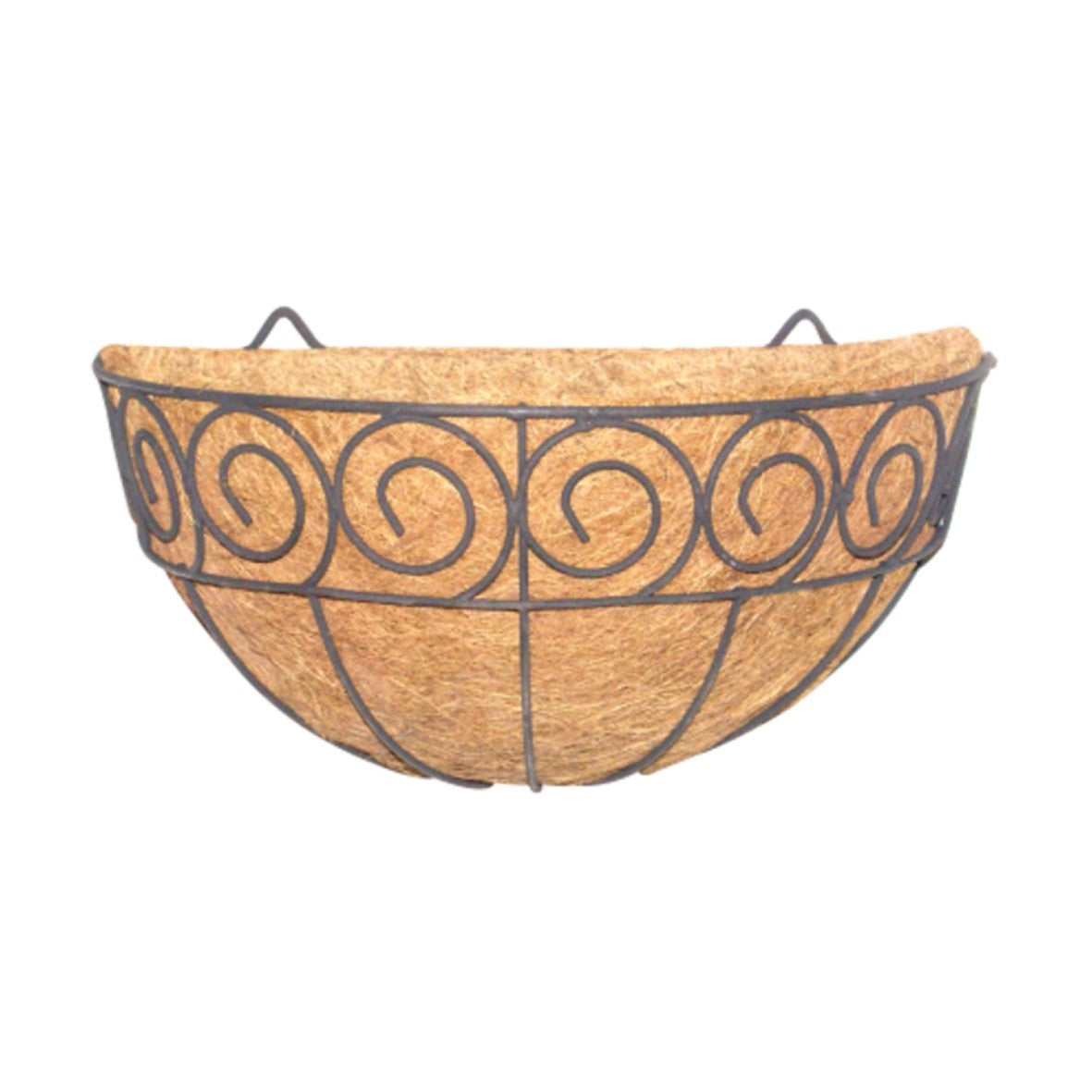Scroll Design Wall Basket with Coco Liner (30cm)