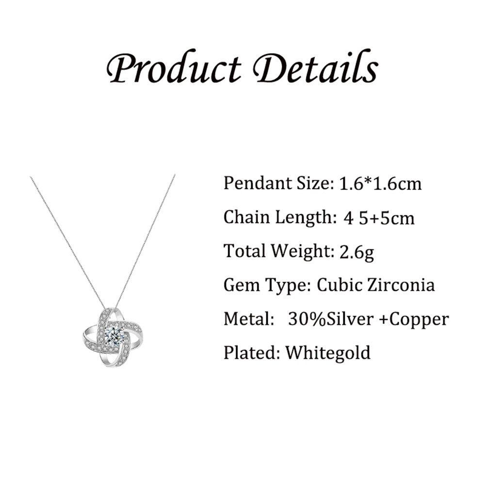 Four-Leaf Clover Diamond Pendant Necklace – A Symbol of Love & Luck for Mom-Luxore
