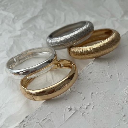 Gold Plated Wide-Face Gold Bracelet – Timeless Elegance in Minimalist Design-Luxore