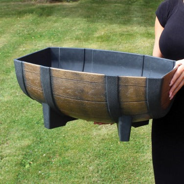 Medium Wooden Barrel Effect Trough