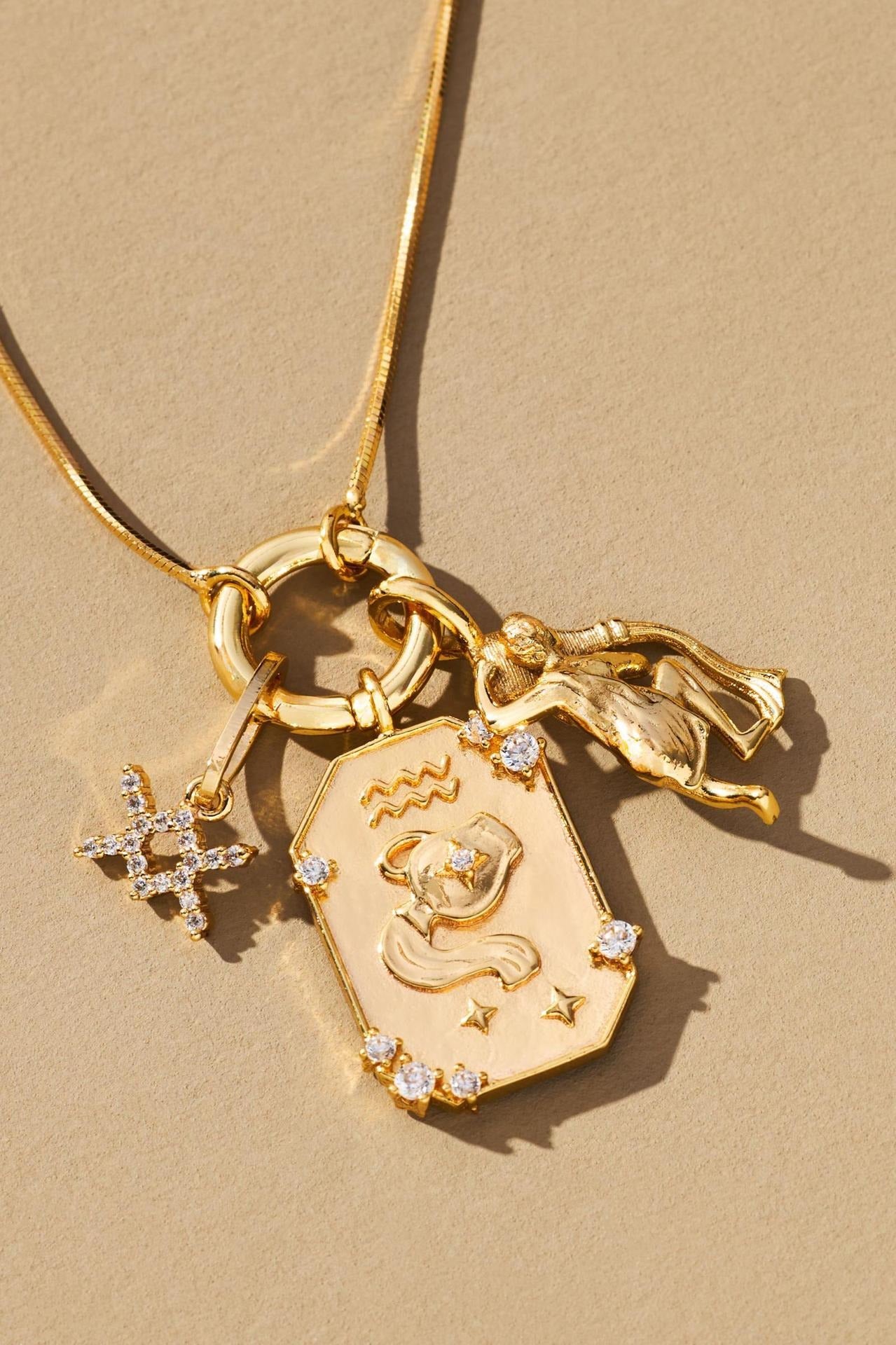 18K gold 12 zodiac signs exquisite high-end necklace-Luxore