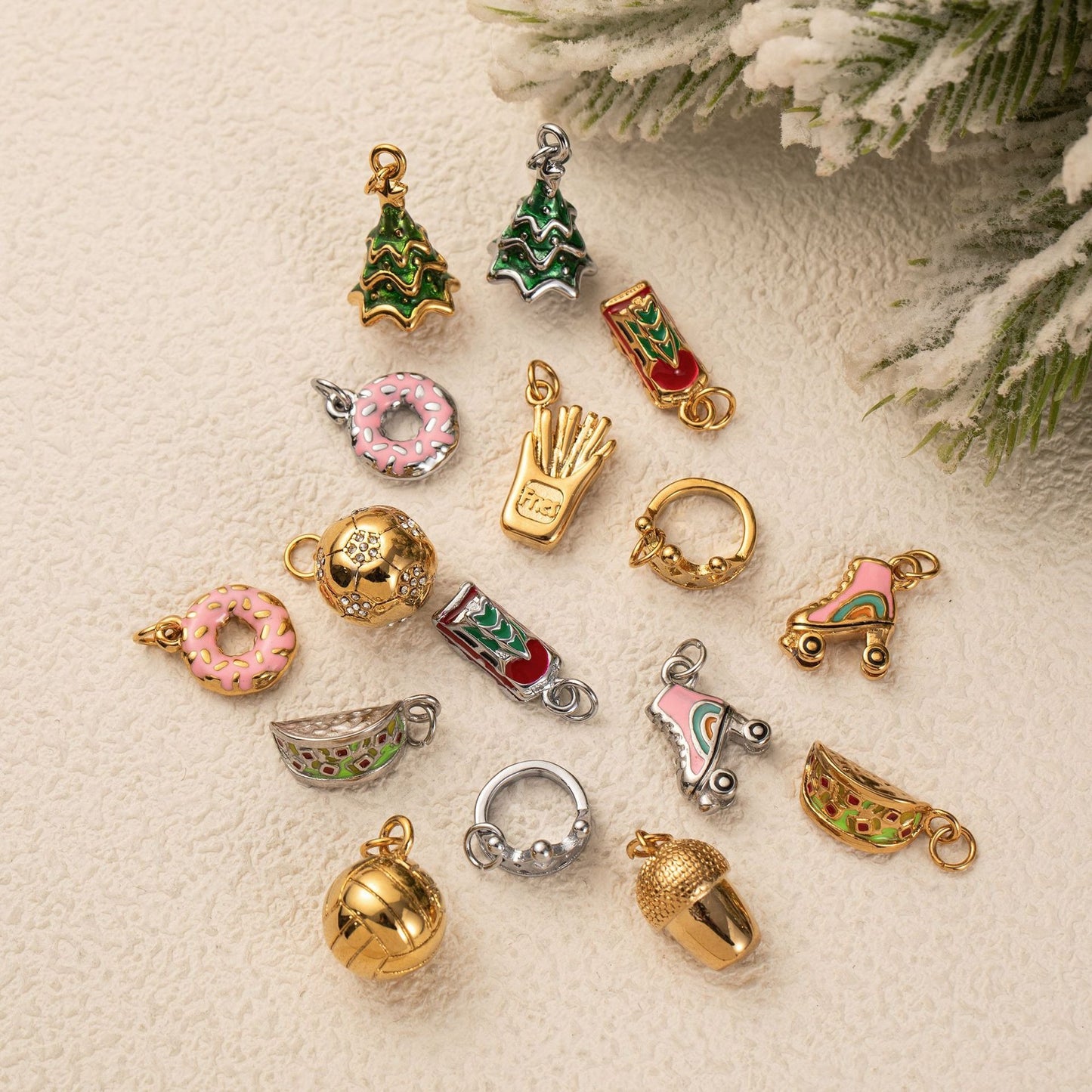 18K Gold Crown/Christmas Tree/Ice Skates Design Exquisite Fashion Pendant Necklace-Luxore