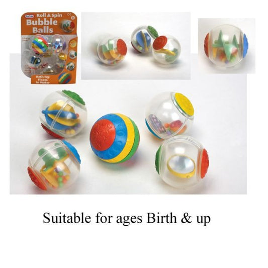 Spin &amp; Roll Bubble Balls (5 pack)