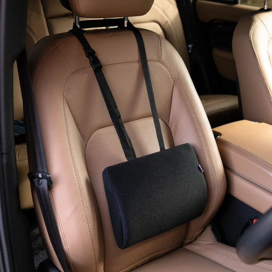 Duo Memory Foam Car Back Support Cushion – Adjustable Lumbar Support for Driving (UK Made)
