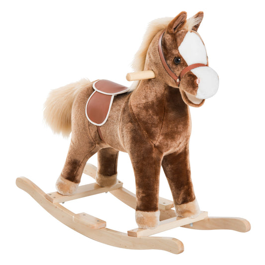 Plush Rocking Horse – Soft Ride-On Toy for Kids-Luxore