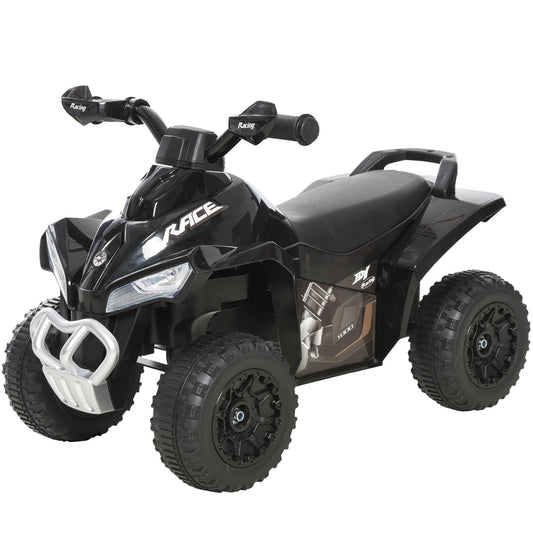 No Power Kids Ride on Toy Foot-to-Floor Sliding Quad for 18-36 Months, Black-Luxore