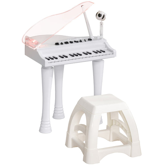 Kids Electronic Piano with Microphone and Stool – Interactive Musical Playset for Ages 3-6-Luxore