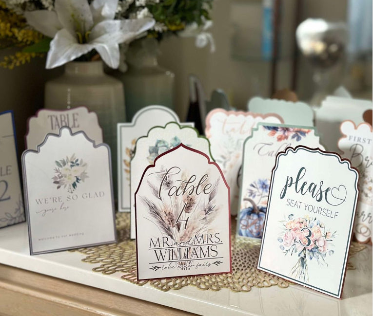 Table Signs - Luxore Creations