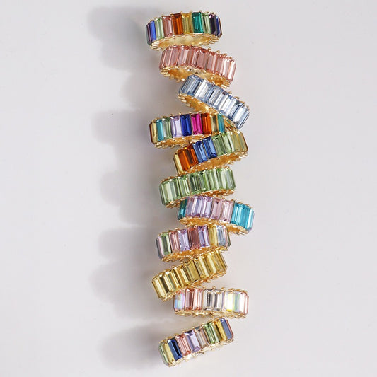 18K PVD Gold Round Gemstone High-End Ring-Luxore