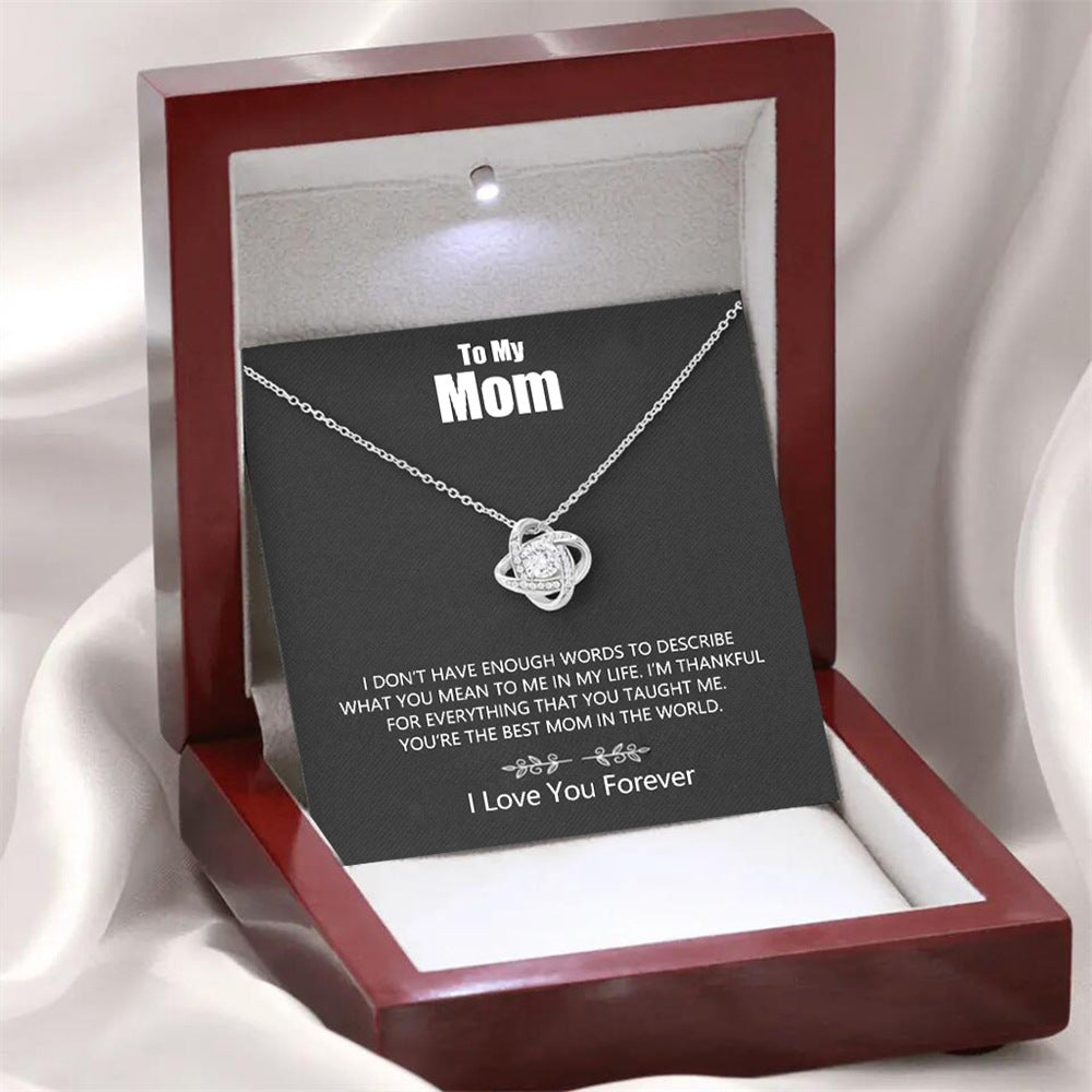 Four-Leaf Clover Diamond Pendant Necklace – A Symbol of Love & Luck for Mom-Luxore
