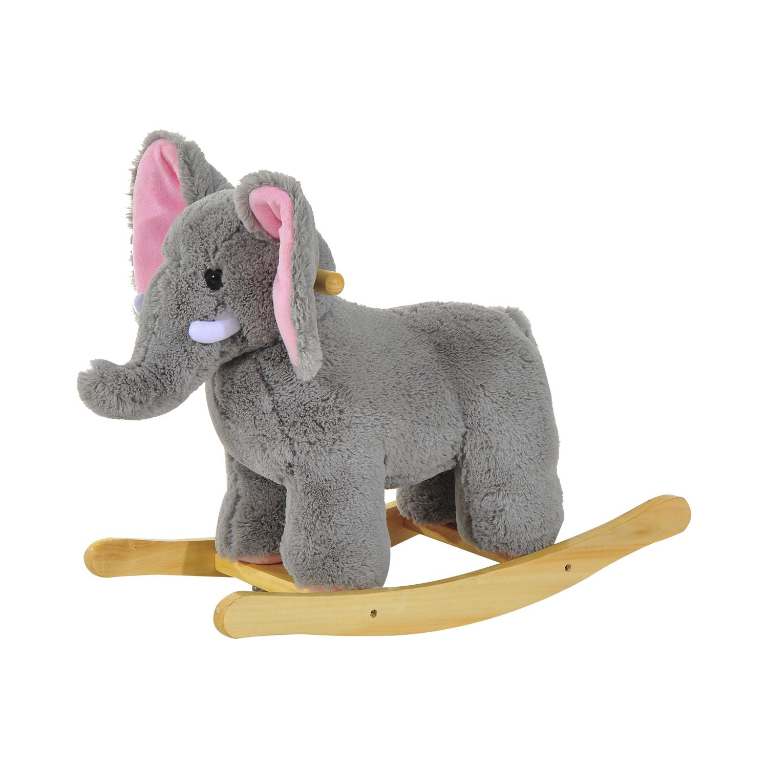Kids Plush Ride On?Elephant-Grey-0