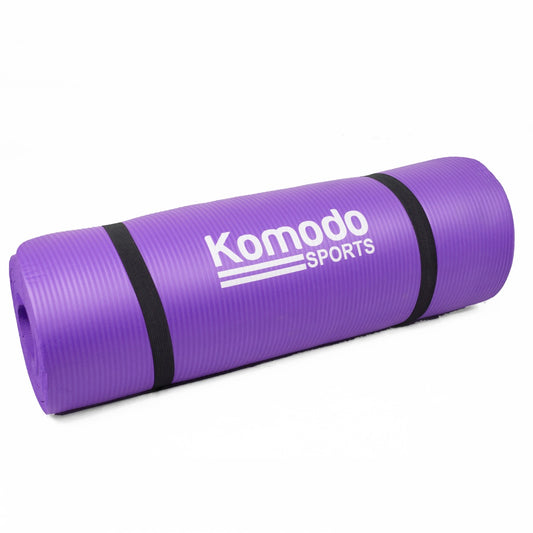 15mm Gym Mat – Purple – Thick Padded Workout Floor Mat