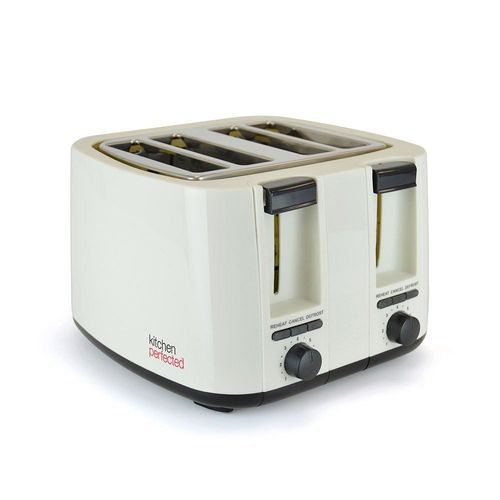Kitchen Appliances - KitchenPerfected 4 Slice Extra-wide Slot Toaster - Cream