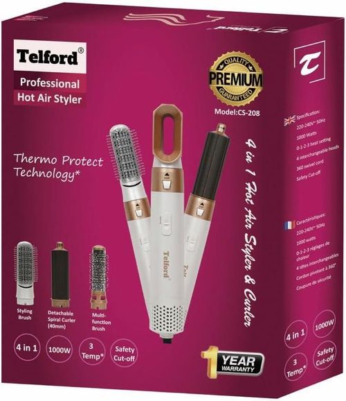 Telford 4 In 1 Hot Air Styler & Curler