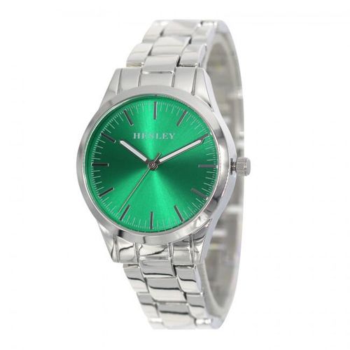 Accessories - Henley Ladies Sunray Green Dial & Silver Bracelet Watch H07329.11